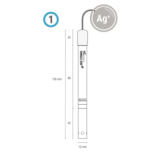 Sonda de electrodo selectiva de iones de plata